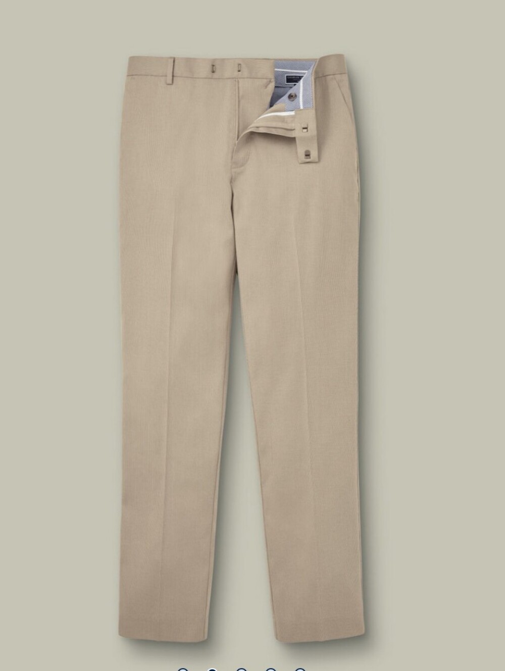 Charles Tyrwhitt Limestone Slim Fit Smart Texture Trousers - 30